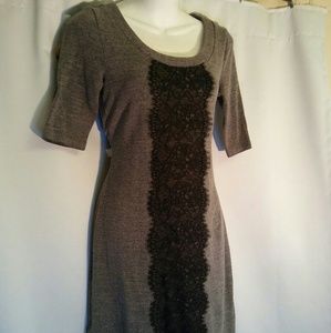 Iz Byer Grey Knit dress, size S